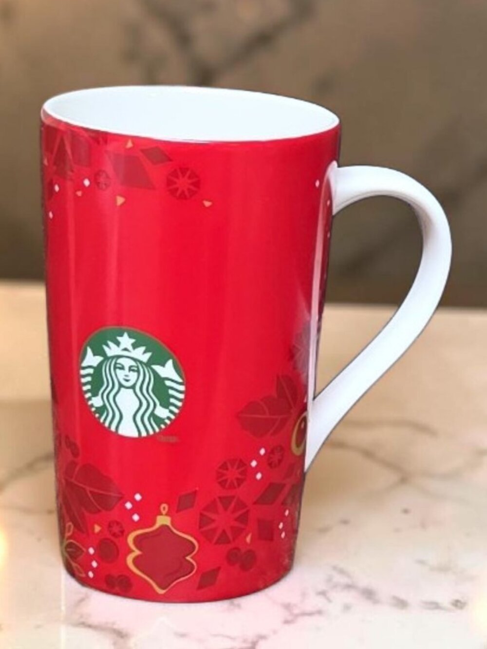 Starbucks Festive Red Holly 16-oz Mug with Logo 2013
